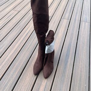 Marc Fisher Luley Faux Brown Over-the-Knee Women's Boots